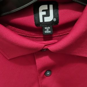 Footjoy red golf polo Sz medium #1